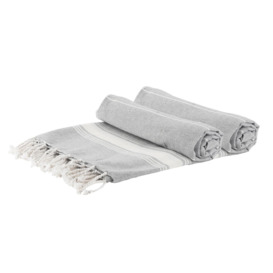 Turkish Cotton Bath Towels 170 x 90cm Pack of 2