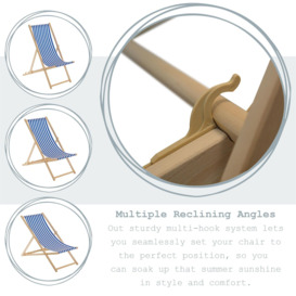 Folding Wooden Deck Chair - thumbnail 3
