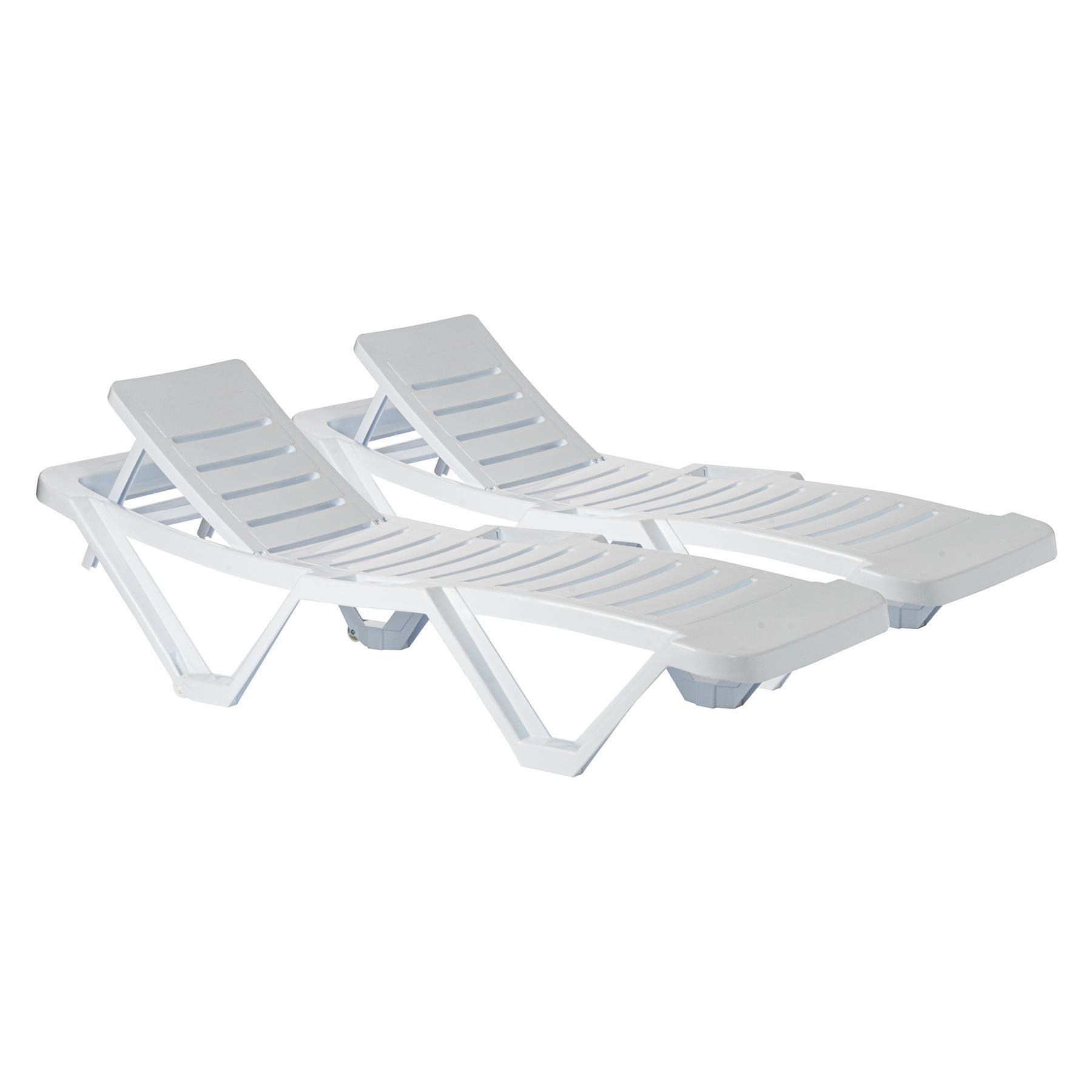 Master 5 Position Sun Loungers Pack of 2 - image 1