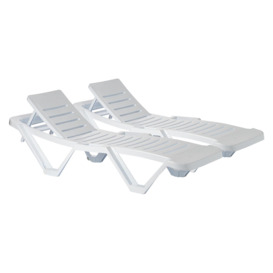 Master 5 Position Sun Loungers Pack of 2 - thumbnail 1