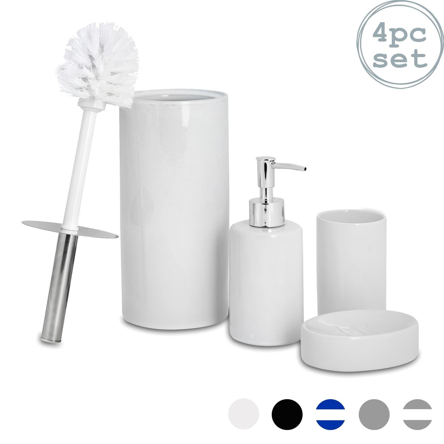 4 Piece Ceramic Bathroom Accessories Set - image 1
