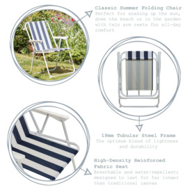 Folding Metal Beach Chairs Pack of 2 - thumbnail 2