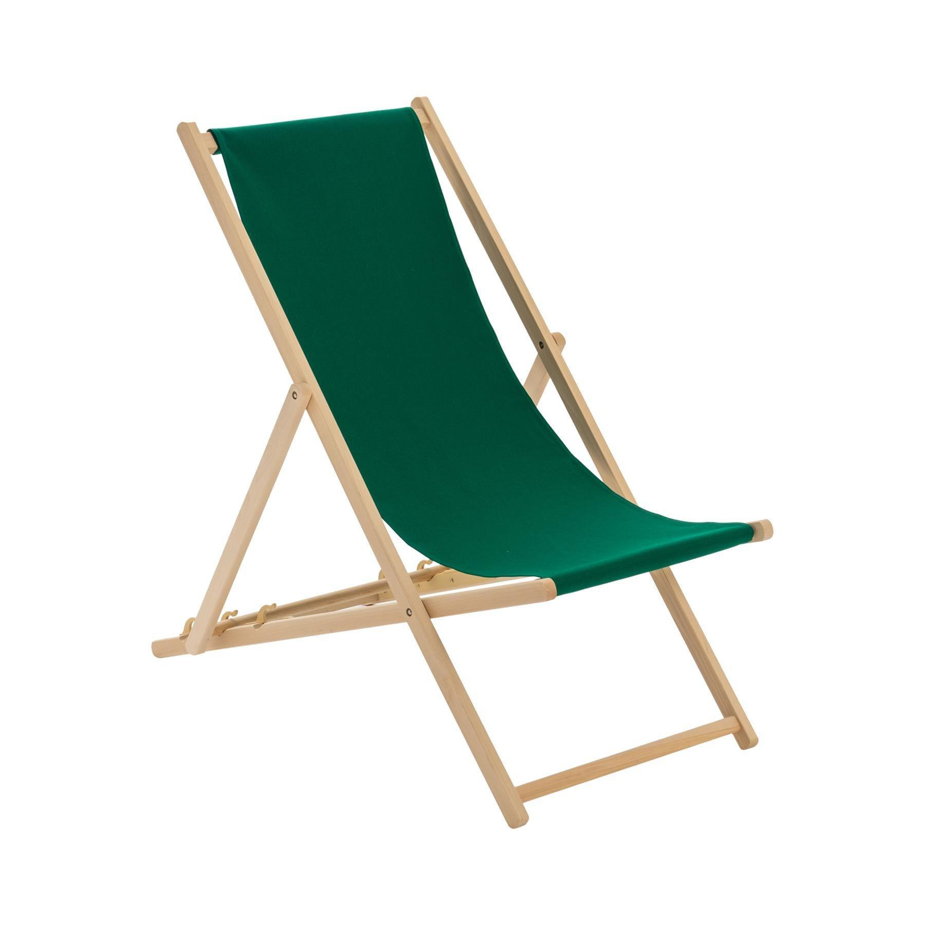 Folding Wooden Deck Chair - image 1