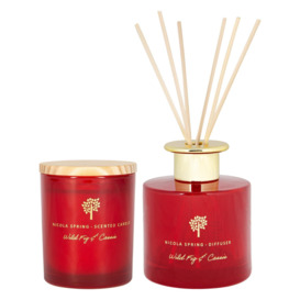Scented Candle & Reed Diffuser Set 130g Wild Fig & Cassis