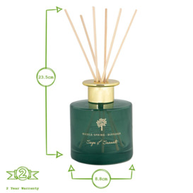 Scented Candle & Reed Diffuser Set 350g Sage & Seasalt - thumbnail 3