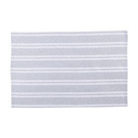 Cotton Tea Towel - 60cm x 40cm - Grey Stripe
