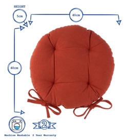 Round Garden Chair Seat Cushions Pack of 2 - thumbnail 3