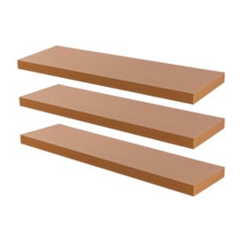 Modern Floating Wall Shelves - 100cm - Pack of 3 - thumbnail 1