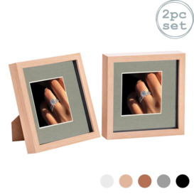 "8x8"" 3D Box Photo Frames 4x4"" x2"