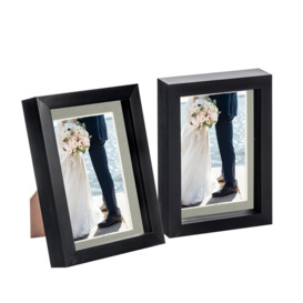 "5x7"" 3D Box Photo Frames 4x6"" x2"