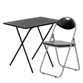 Folding Wooden Desk & Chair Set