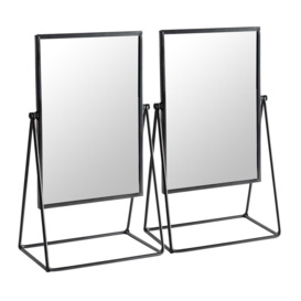 32 x 50cm Rectangle Makeup Mirrors Pack of 2