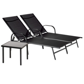 Sussex Sun Loungers and Table 3pc Set