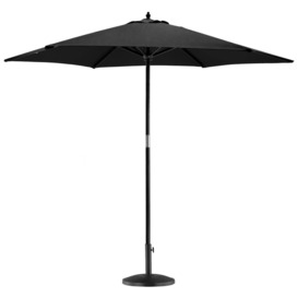 Wooden Garden Parasol & Base Set 2.7m