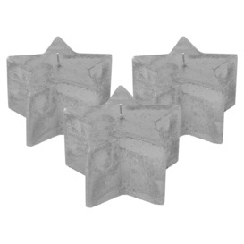 Metallic Star Candle 75 Hours Pack of 3