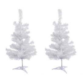 Artificial Fir Christmas Trees 60cm Pack of 2