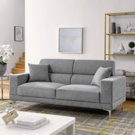 Viva 2 Seater, 3 Seater Grey Fabric Sofa Set