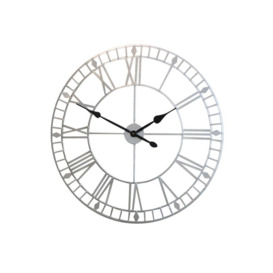 Extra Large Silver Skeleton Wall Clock 80cm X 80cm - thumbnail 1