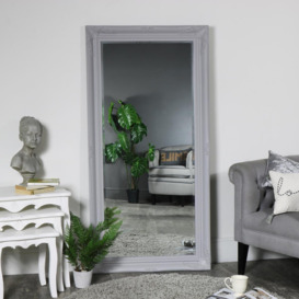 Large Ornate Grey Wall / Floor / Leaner Mirror 158cm X 79cm - thumbnail 2