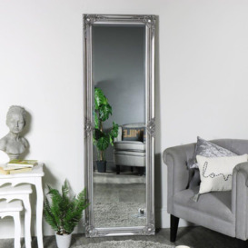 Ornate Silver Full Length Leaner /wall Mirror 168cm X 54cm