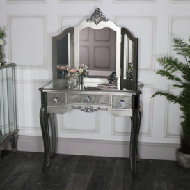 Mirrored Dressing Table And Vanity Mirror - Tiffany Range - thumbnail 1