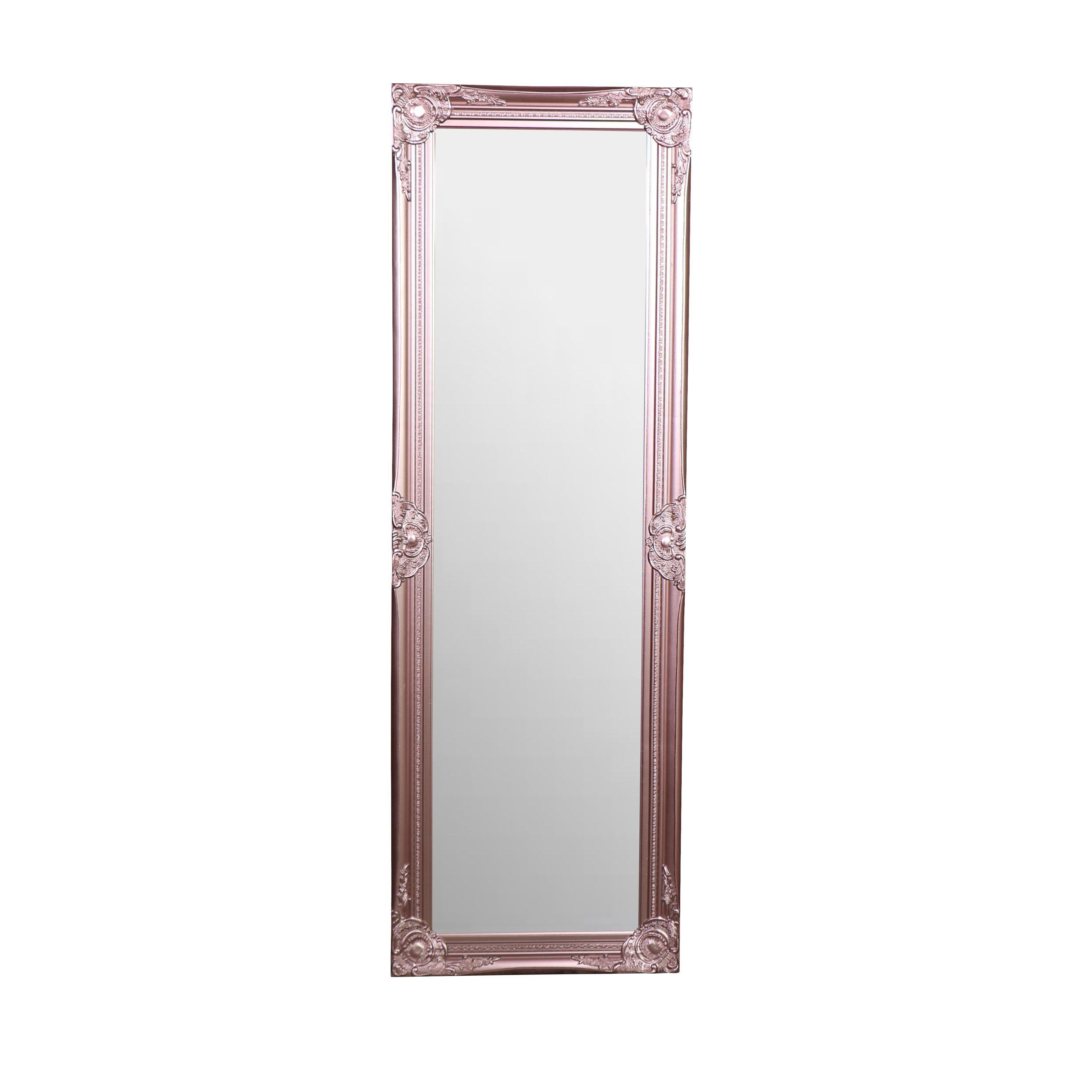 Tall Ornate Rose Gold Pink Mirror 47cm X 142cm - image 1