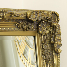 Large Ornate Gold Wall / Leaner Mirror 78cm X 158cm - thumbnail 3