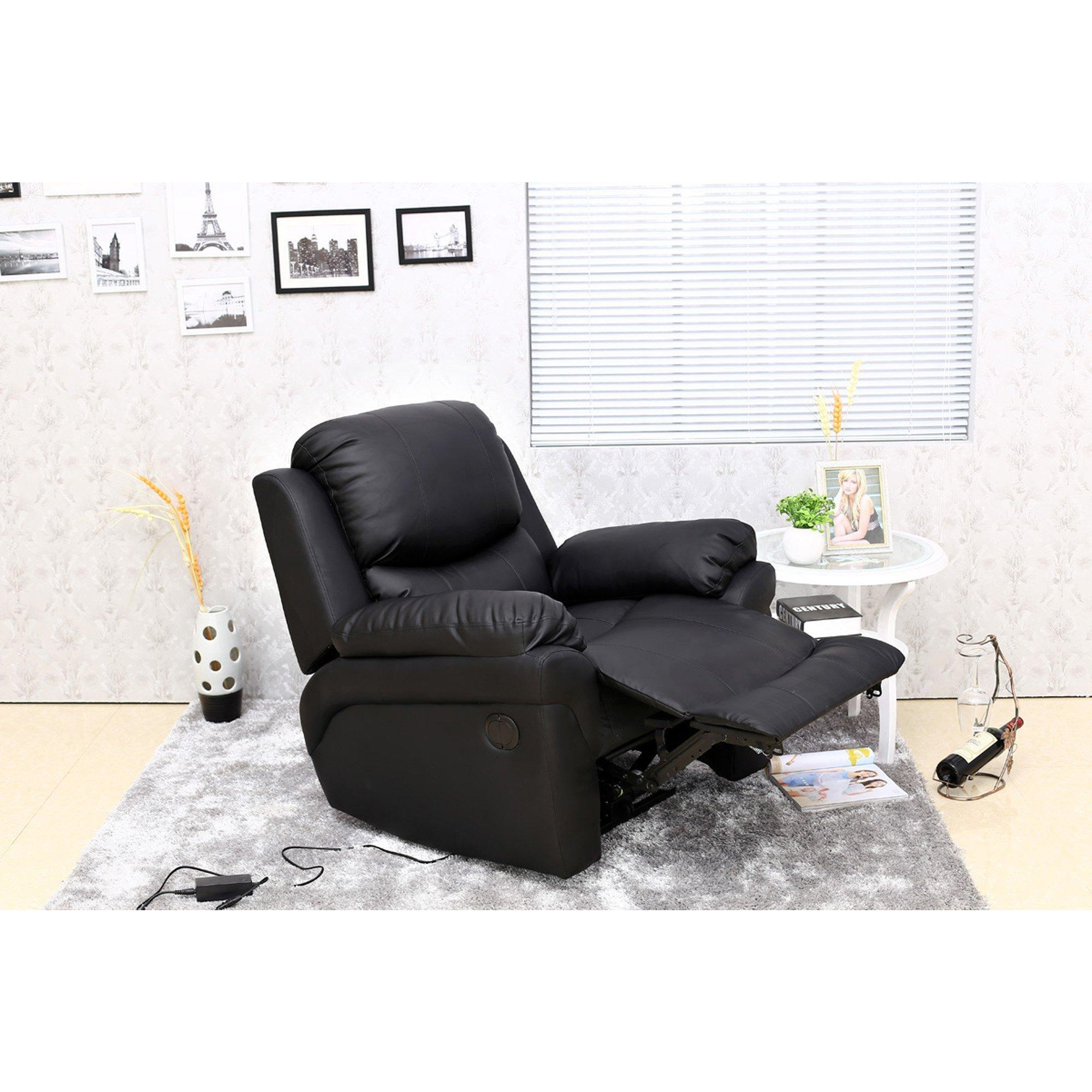 Madison Electric Bonded Leather Automatic Recliner Home Lounge Chair - image 1