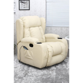 Caesar Bonded Leather Recliner Rocking Swivel Heat & Massage Chair