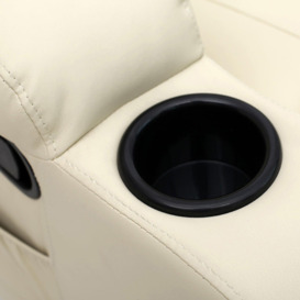 Caesar Bonded Leather Recliner Rocking Swivel Heat & Massage Chair - thumbnail 3