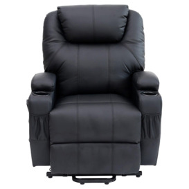 Cinemo Single Motor Rise Recliner Bonded Leather Heat & Massage Chair - thumbnail 3