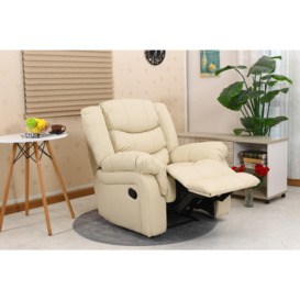 Seattle Manual Recliner Armchair Home Lounge Bonded Leather Chair