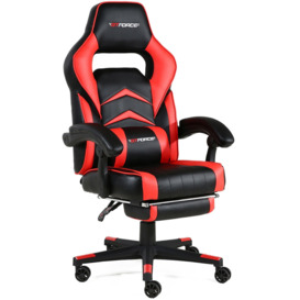 Turbo Reclining Sports Racing Office Desk Faux Leather Gaming Chair - thumbnail 1