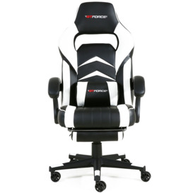 Turbo Reclining Sports Racing Office Desk Faux Leather Gaming Chair - thumbnail 2