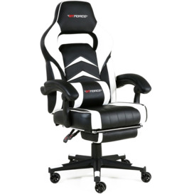 Turbo Reclining Sports Racing Office Desk Faux Leather Gaming Chair