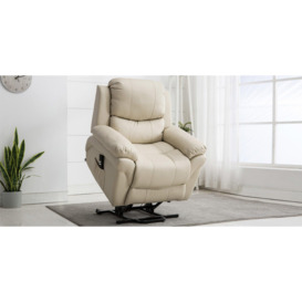 Madison Dual Motor Electric Rise Recliner Bonded Leather Lift Chair