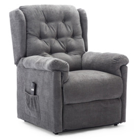 Barnsley Fabric Electric Single Motor Rise Recliner Mobility Armchair - thumbnail 2