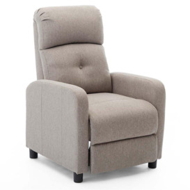 Milton Modern Pushback Recliner Armchair Sofa Compact Reclining Chair - thumbnail 2