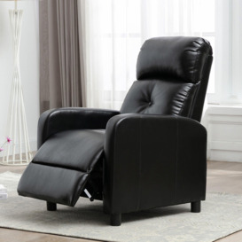 Milton Modern Pushback Recliner Armchair Sofa Compact Reclining Chair - thumbnail 1