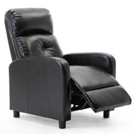 Milton Modern Pushback Recliner Armchair Sofa Compact Reclining Chair - thumbnail 3