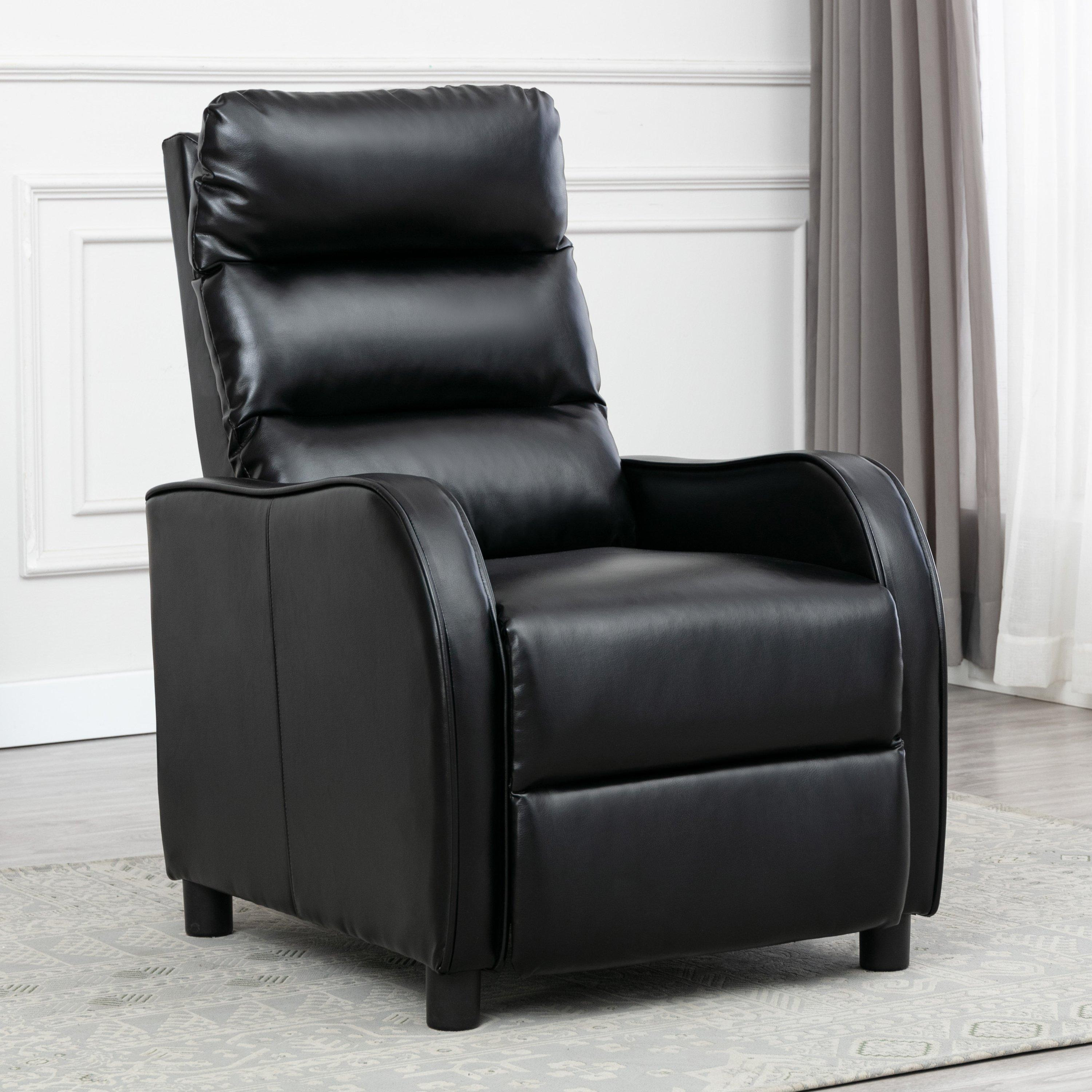 Selby Bonded Leather Pushback Armchair Gaming Recliner Chair - image 1
