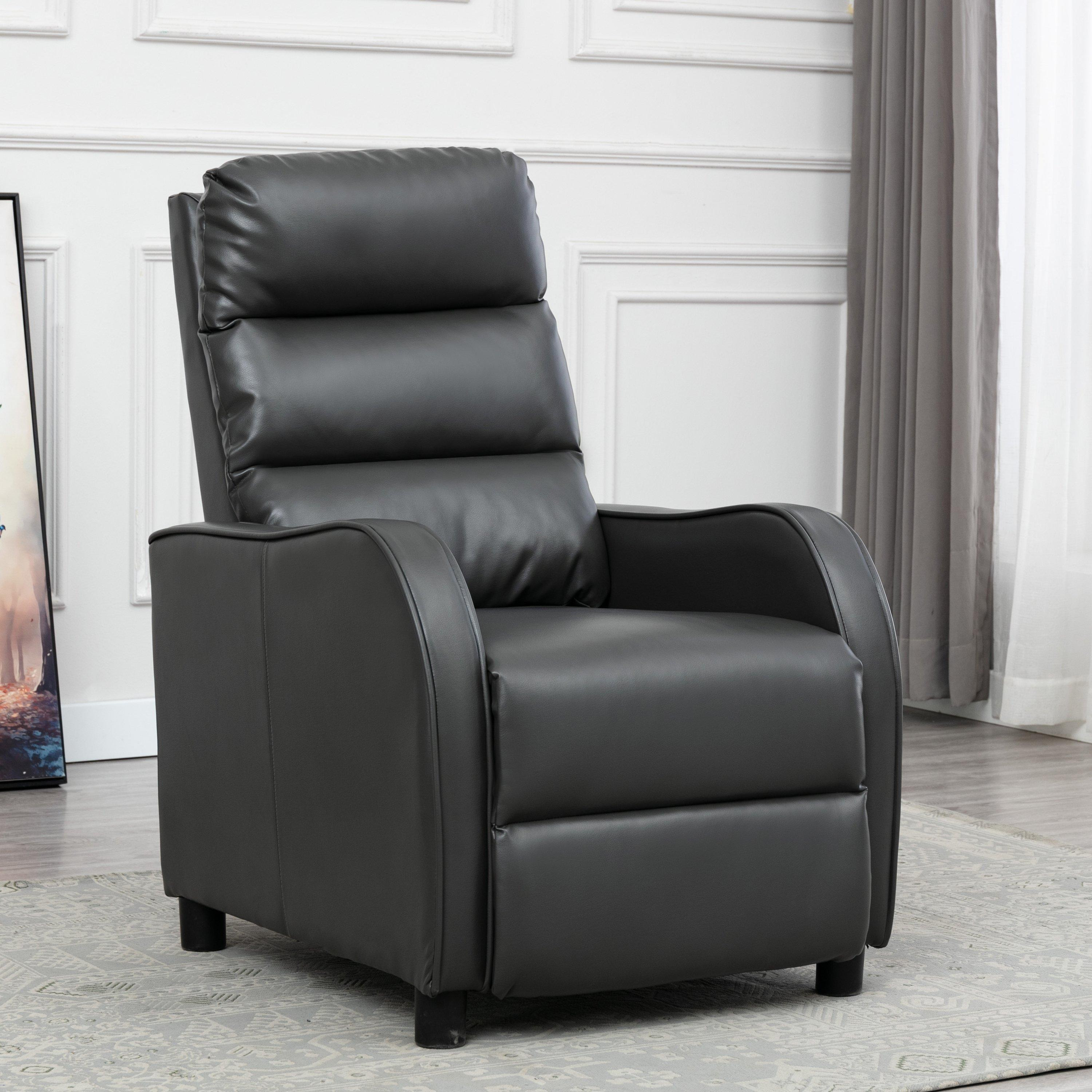 Selby Bonded Leather Pushback Armchair Gaming Recliner Chair - image 1