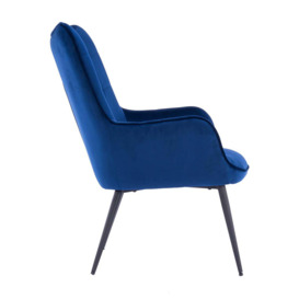 Vera Velvet Occasional Living Room Modern Accent Chair in 3 Colours - thumbnail 3