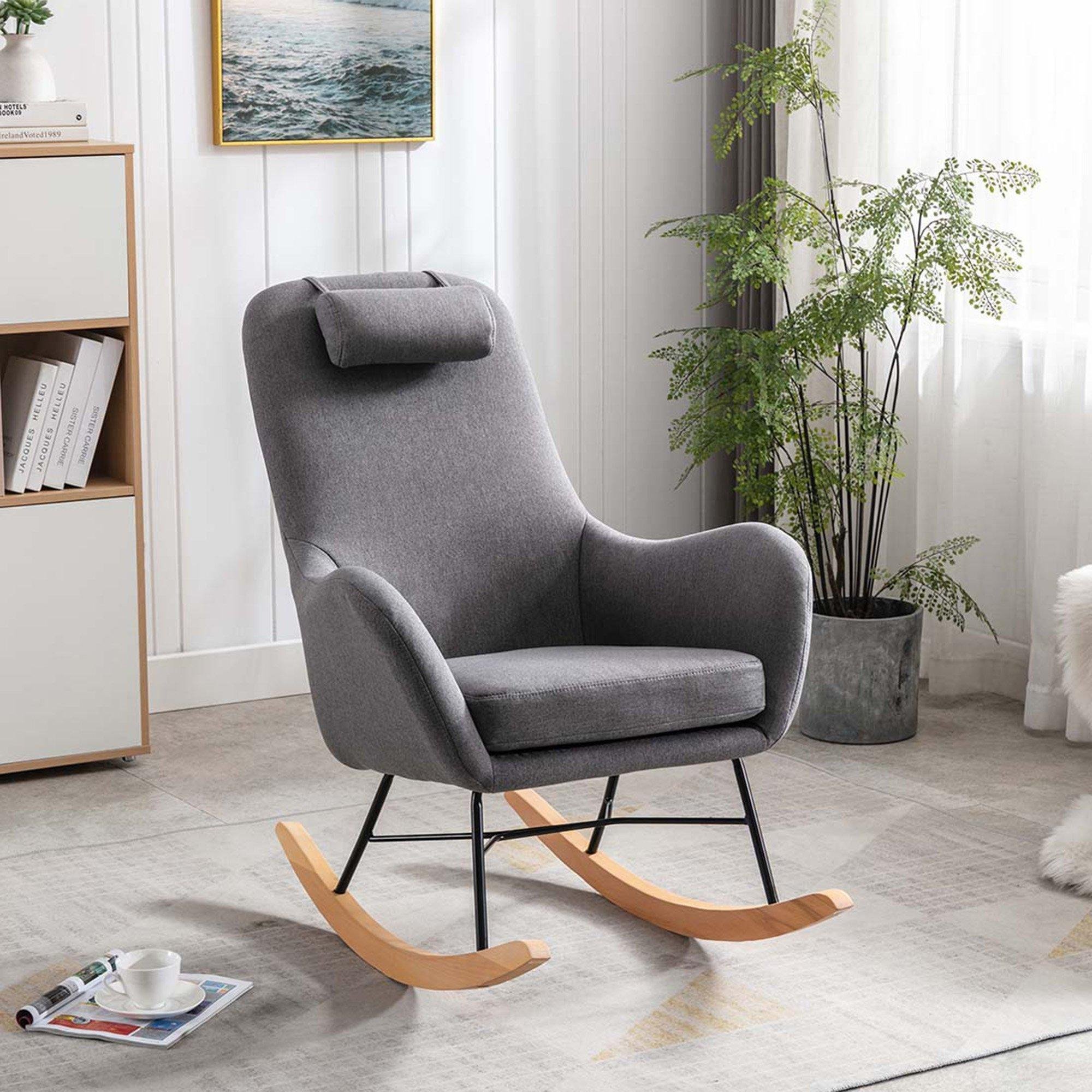 Axel Occasional Fabric Living Room Modern Accent Rocking Chair - image 1