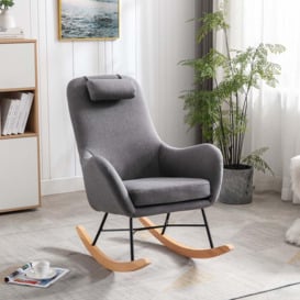 Axel Occasional Fabric Living Room Modern Accent Rocking Chair - thumbnail 1