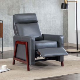 Riley Pushback Recliner Air Leather Modern Accent Recliner Chair