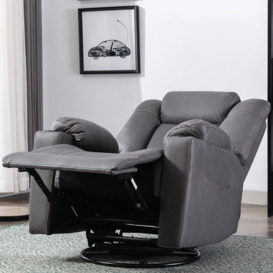 Afton Technology Fabric Recliner Rocking Swivel Cinema Sofa Chair - thumbnail 1