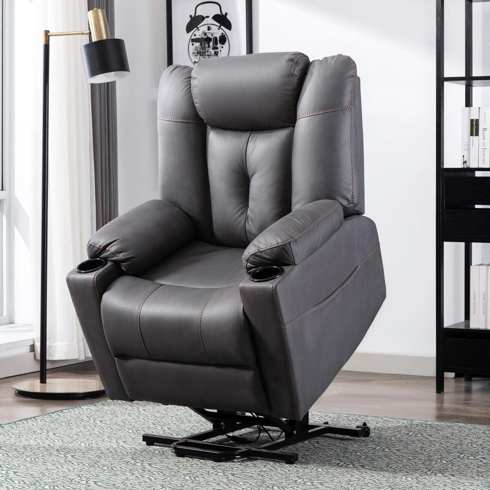 Afton Technology Fabric Single Motor Rise Recliner Lift Mobility Chair - image 1
