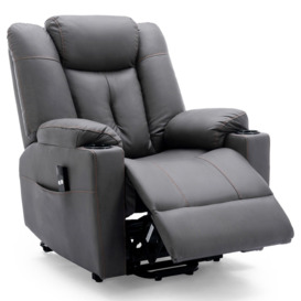 Afton Technology Fabric Single Motor Rise Recliner Lift Mobility Chair - thumbnail 3
