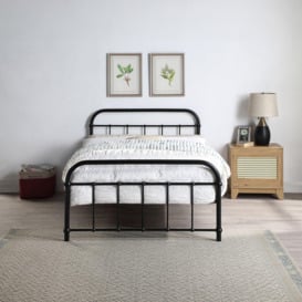 Tewin Vintage Hospital Style Metal Bed Frame - thumbnail 2
